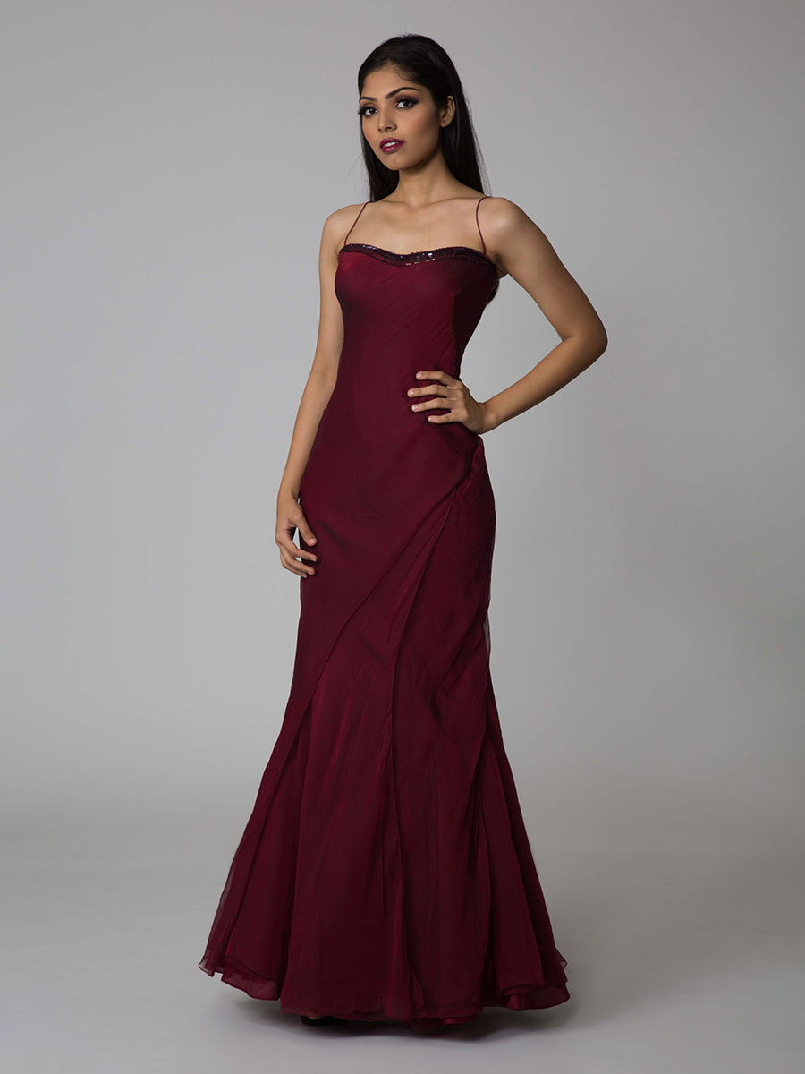 TCR Maroon Bodycon Gown! – TheClothingRental