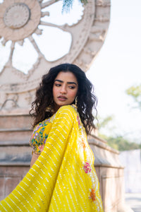 Sunlit Bloom Sequin Lehenga Set!