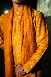TCR Mustered Yellow Silk Kurta!