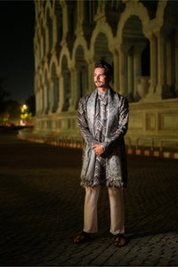 TCR Grey Silk Kurta Set!
