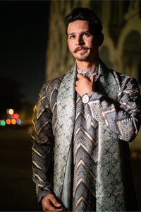 TCR Grey Silk Kurta Set!