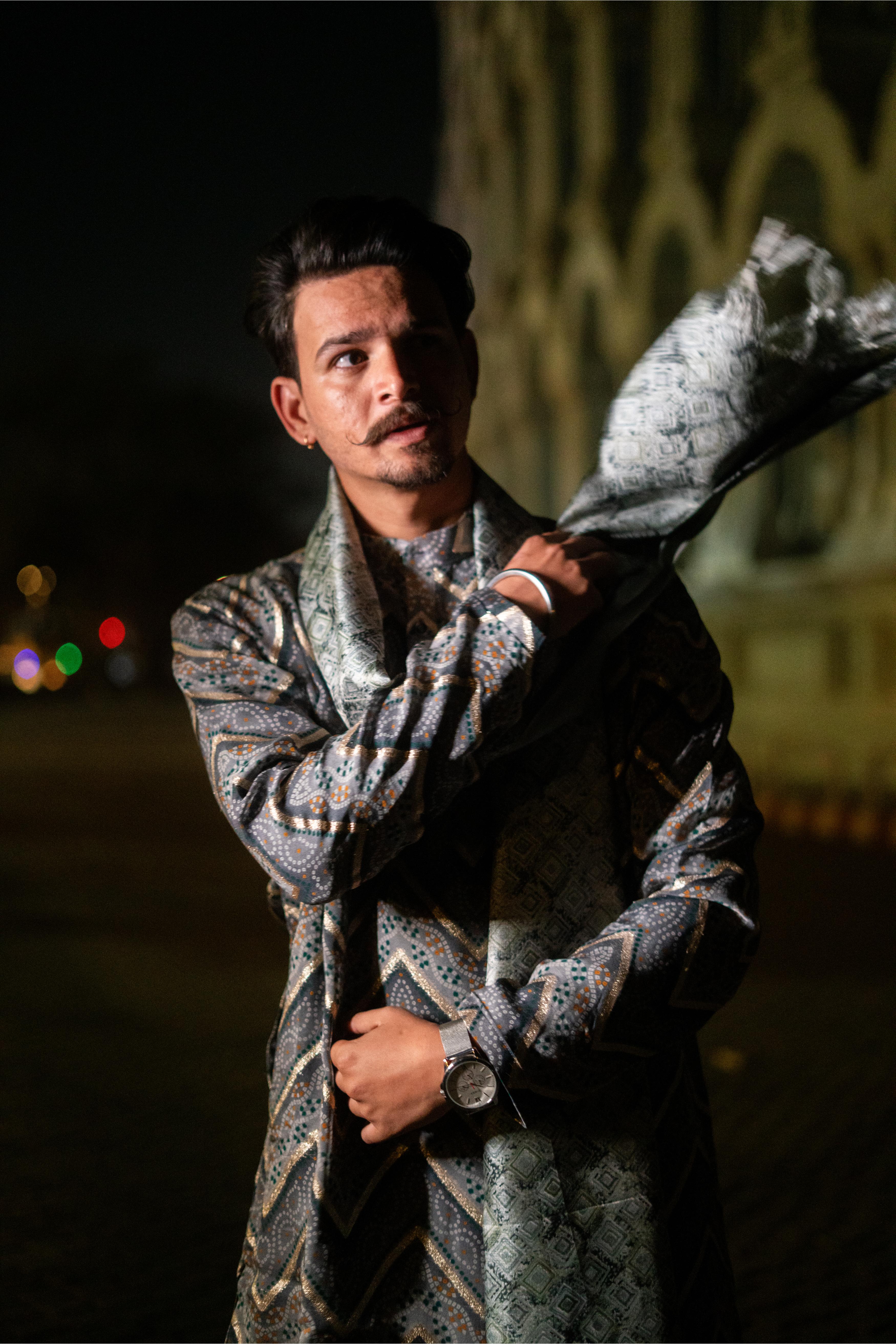 TCR Grey Silk Kurta Set!