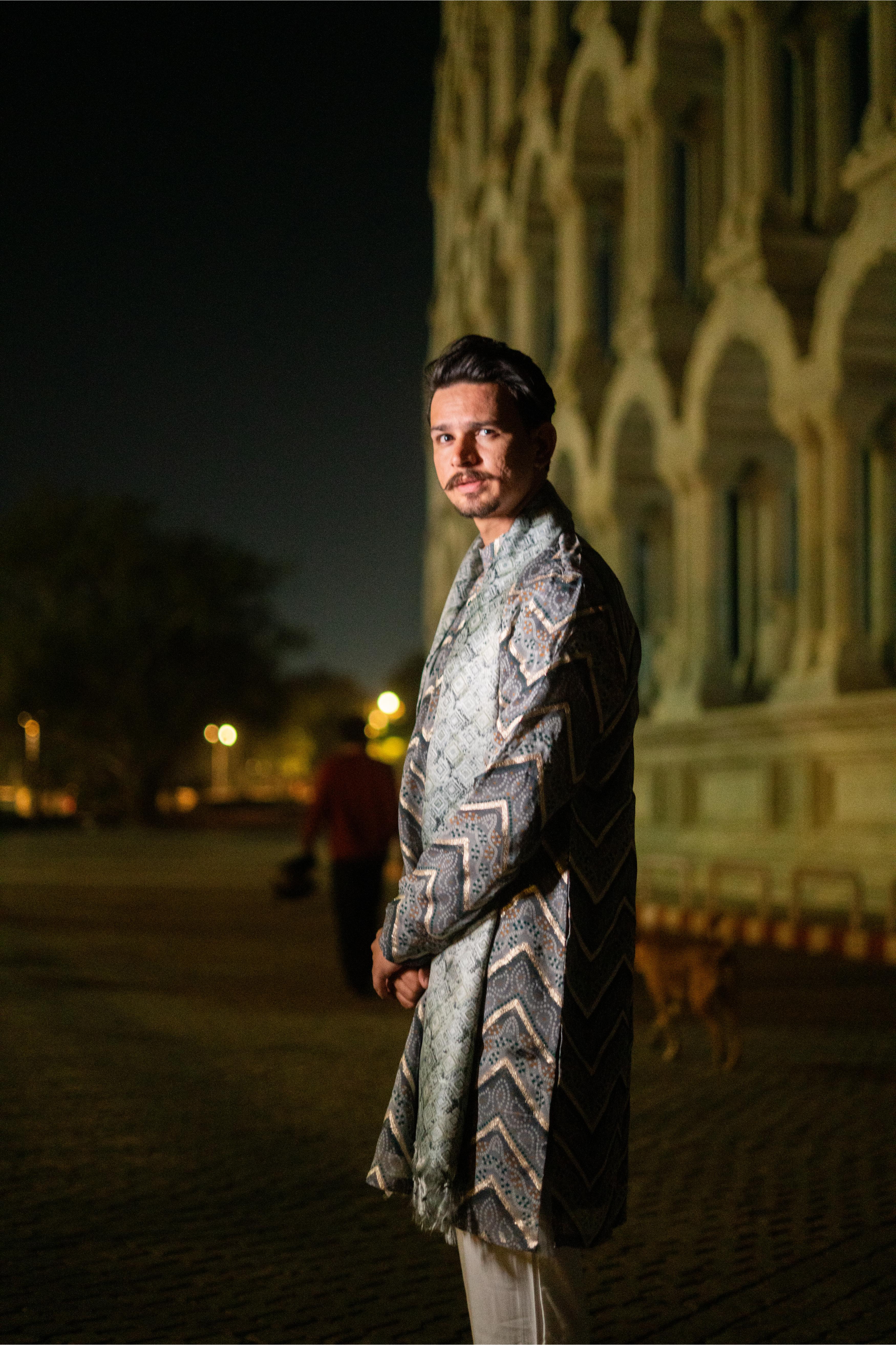 TCR Grey Silk Kurta Set!