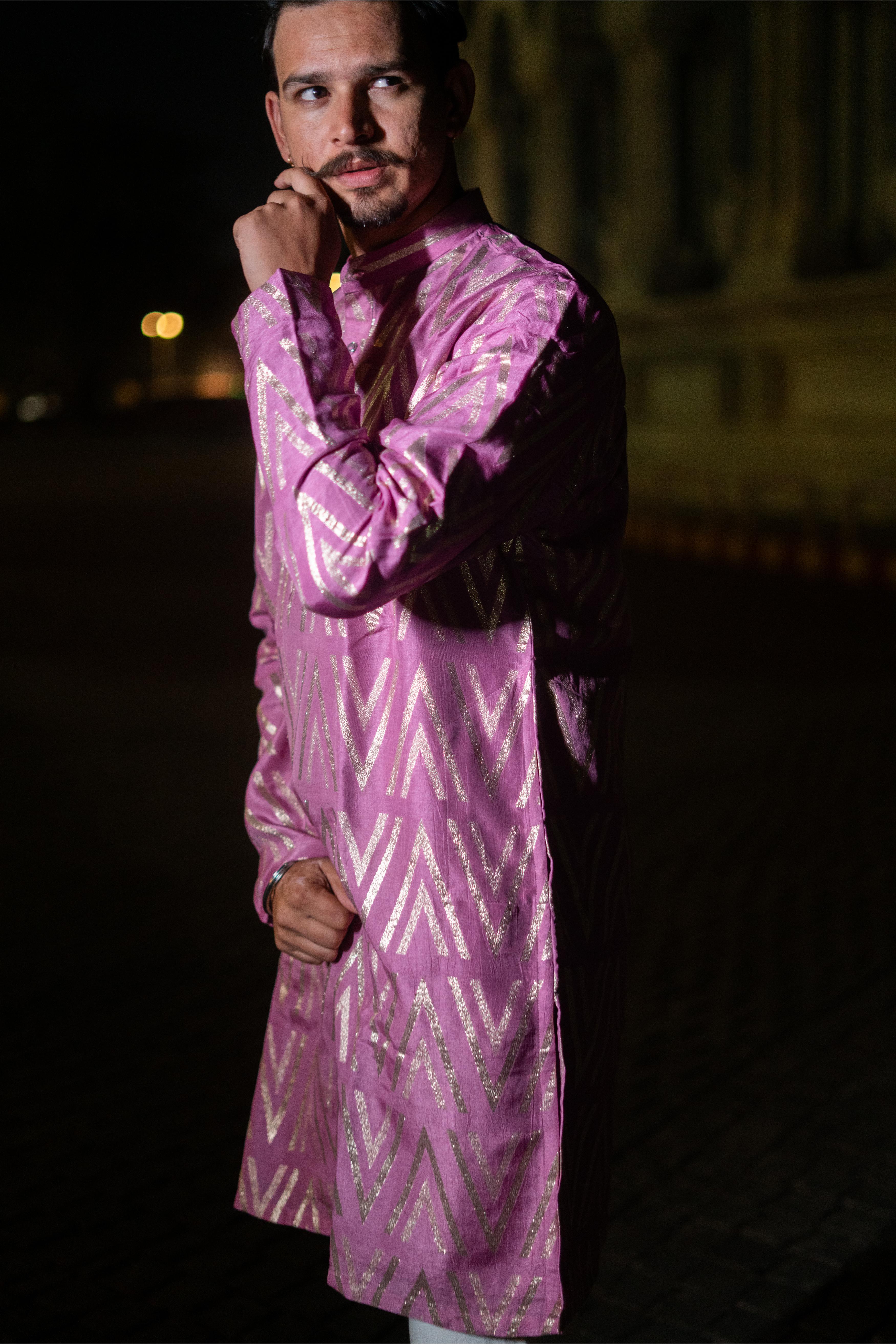 TCR Pink Chevron Kurta Set!