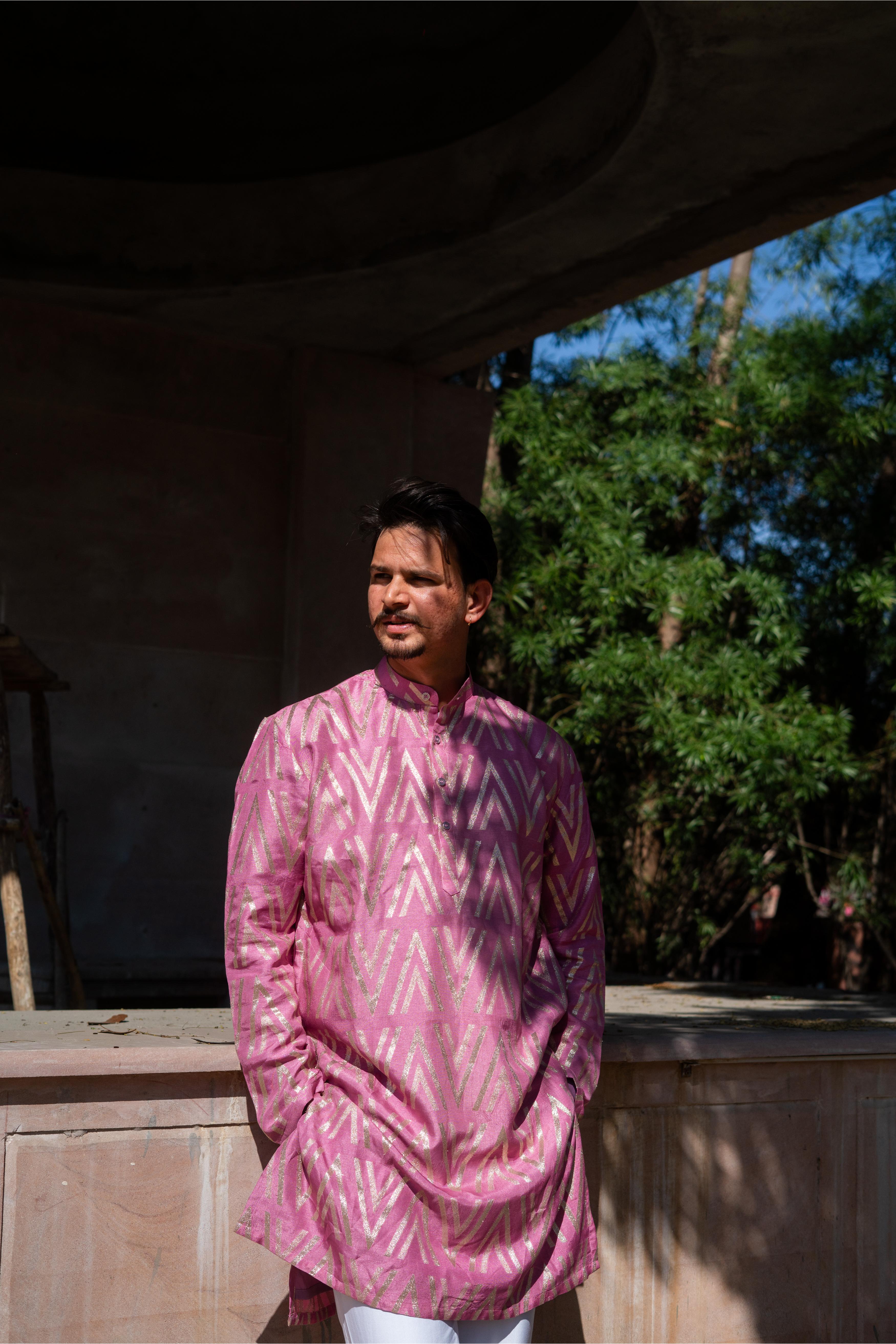 TCR Pink Chevron Kurta Set!