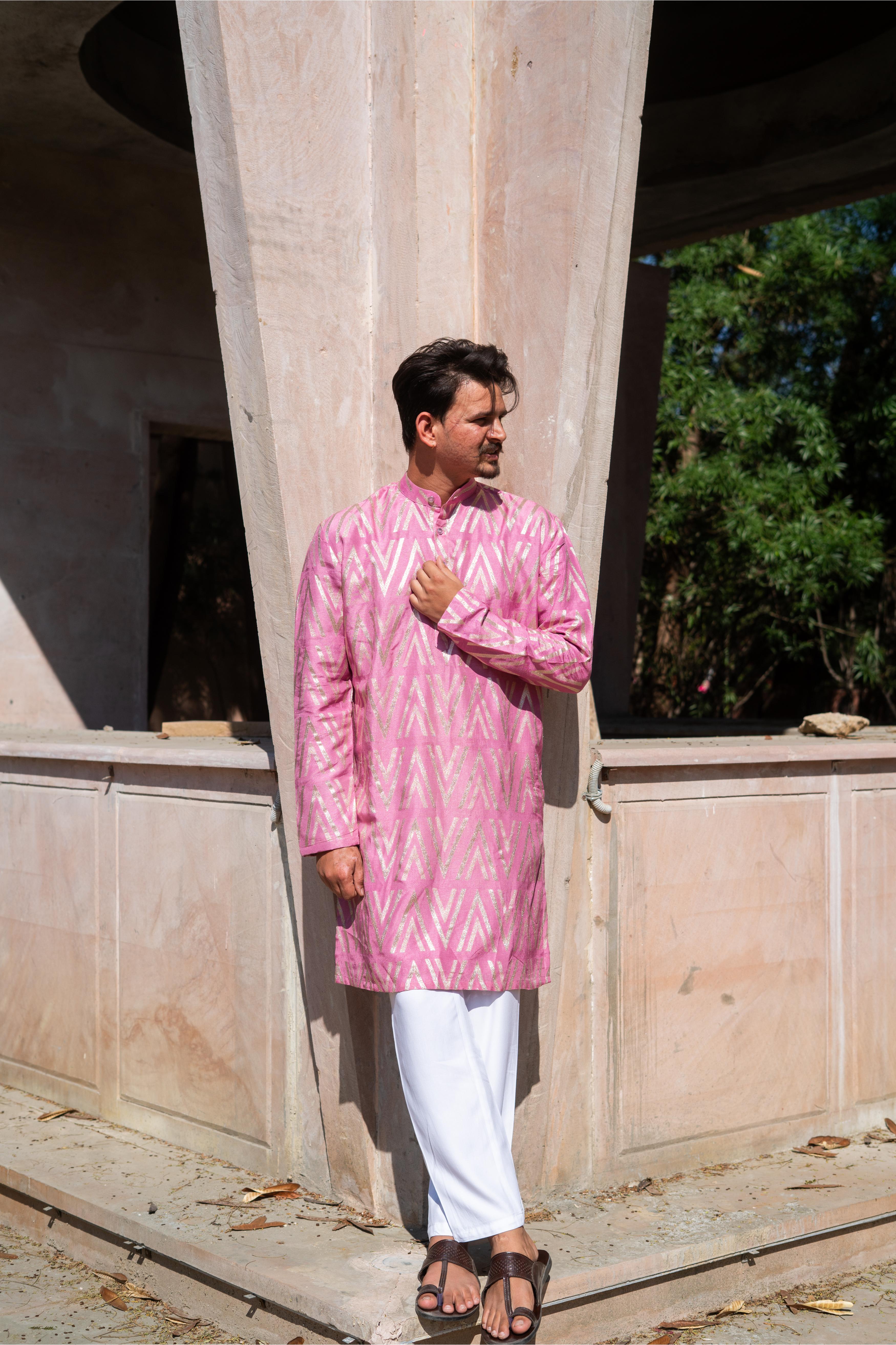 TCR Pink Chevron Kurta Set!