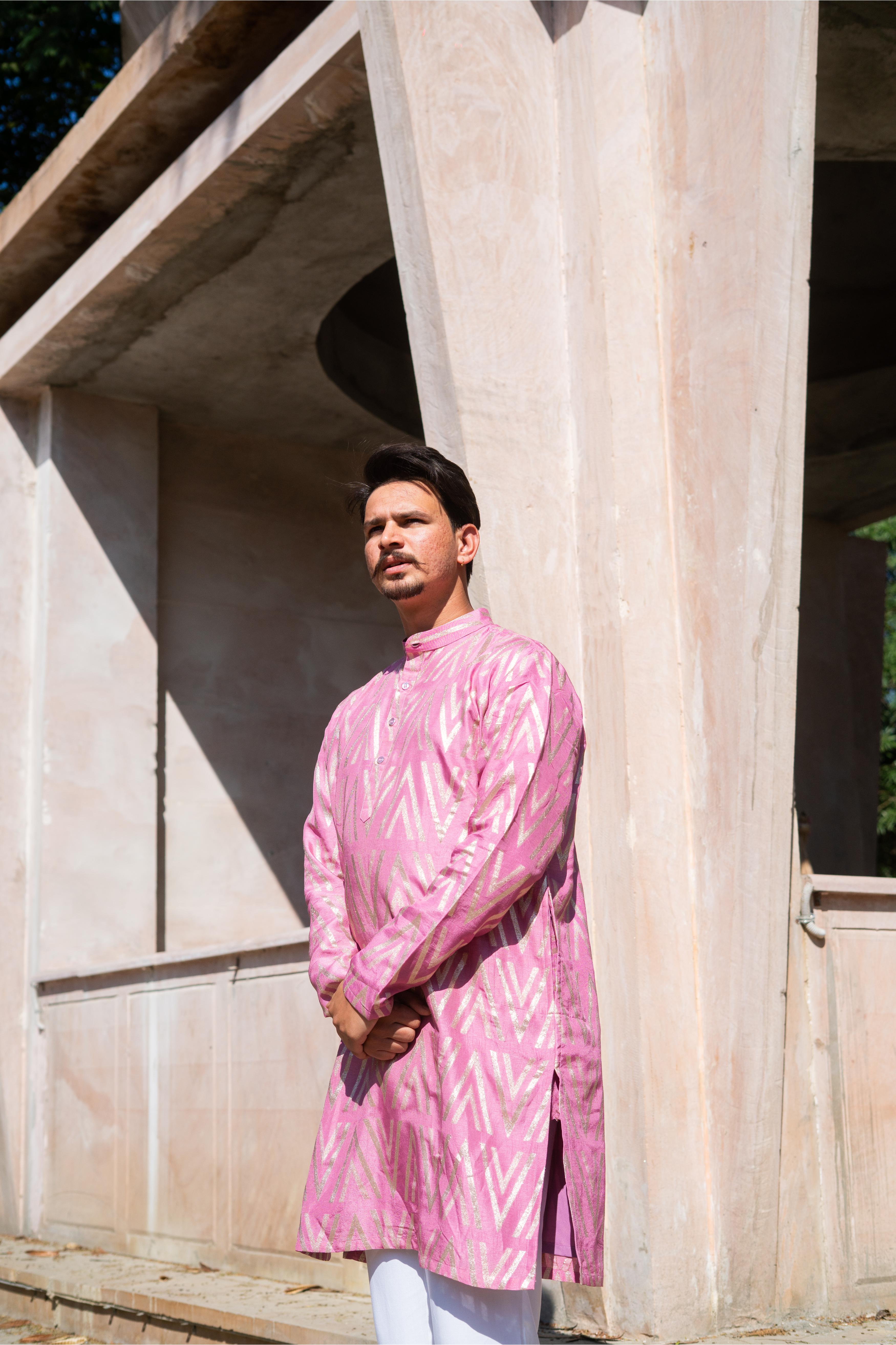 TCR Pink Chevron Kurta Set!