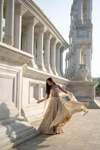 TCR Beige Floral Sequin Embroidered Lehenga Set!