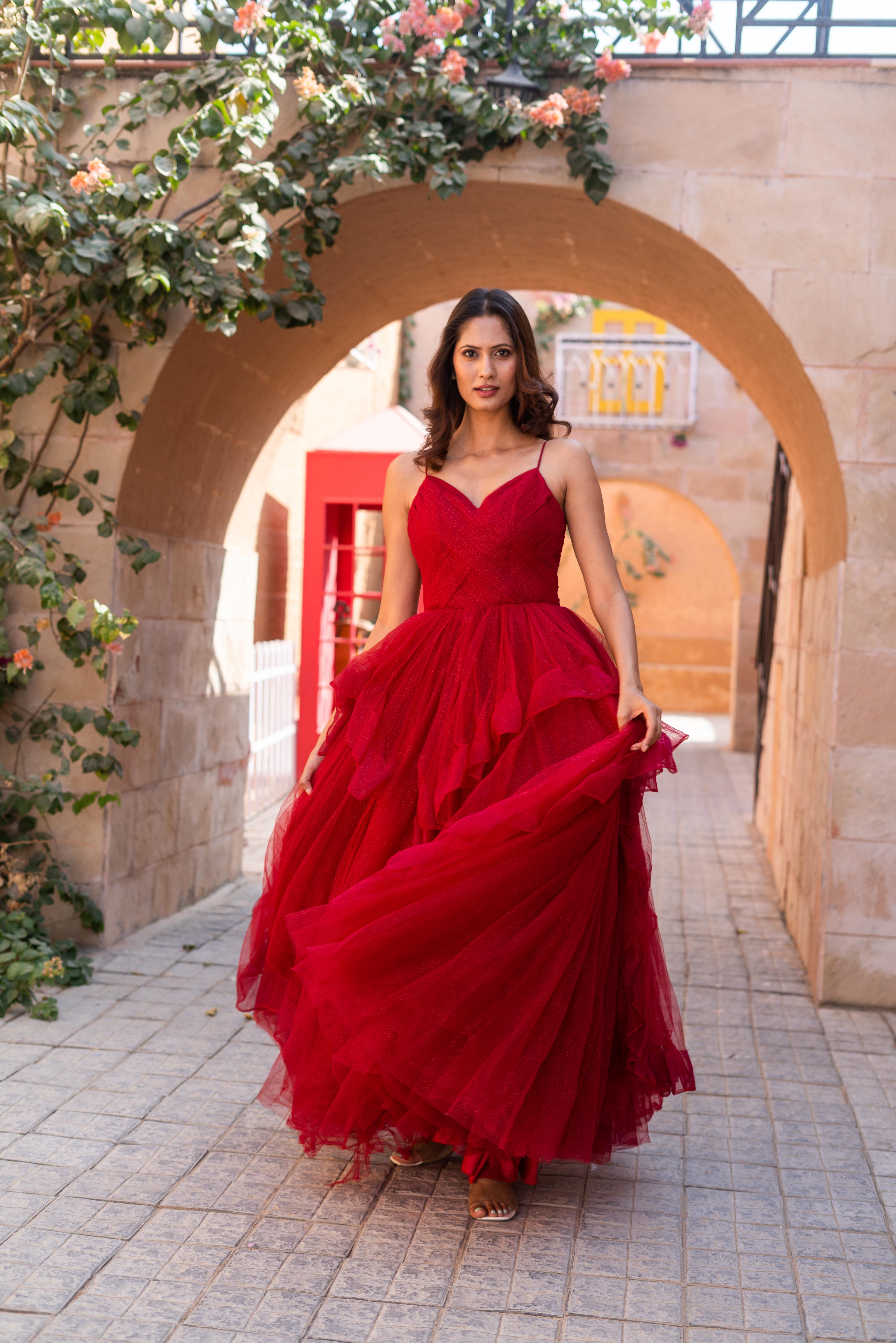Scarlet Romance Layered Tulle Gown!