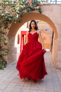 Scarlet Romance Layered Tulle Gown!