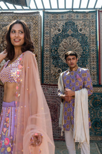TCR Lavender Mirror Work Lehenga Set!
