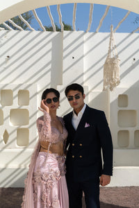 TCR Blush Pink Embellished Saree Gown!