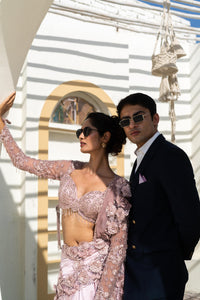 TCR Blush Pink Embellished Saree Gown!