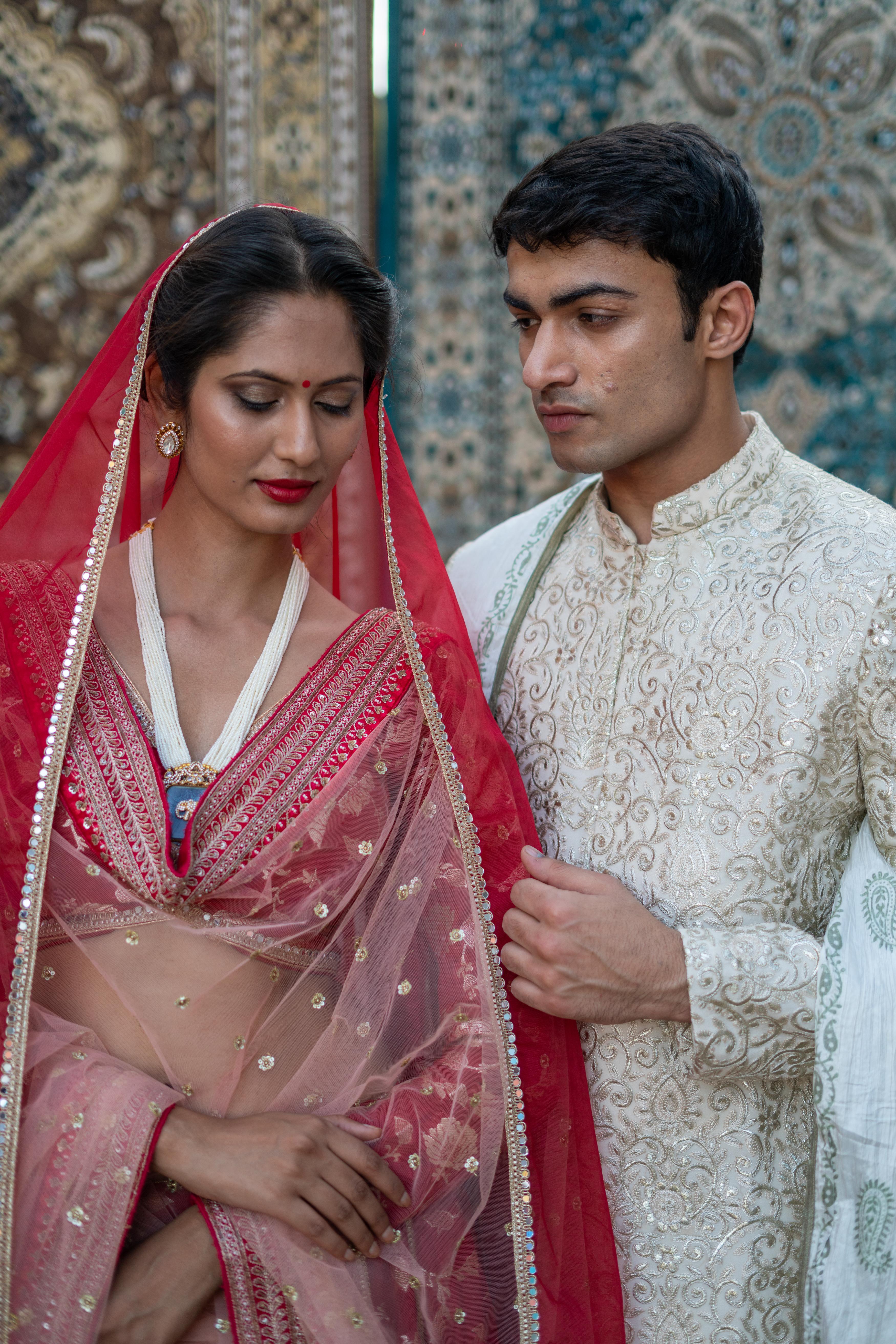 TCR Ivory Embroidered Sherwani with Dupatta!