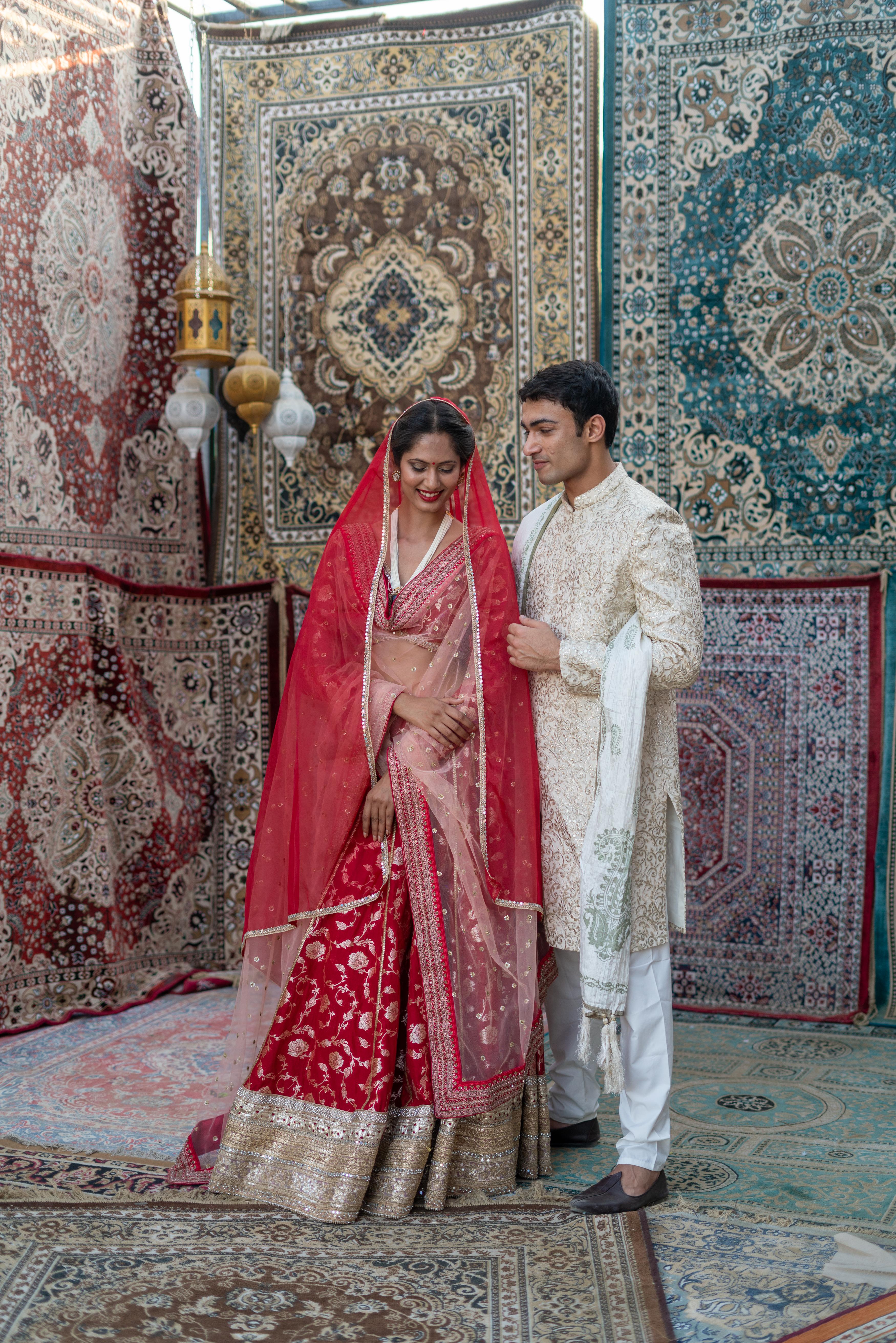 TCR Red & Gold Bridal Lehenga with Embroidered Dupatta! TheClothingRental TCR Red & Gold Bridal Lehenga with Embroidered Dupatta! TheClothingRental