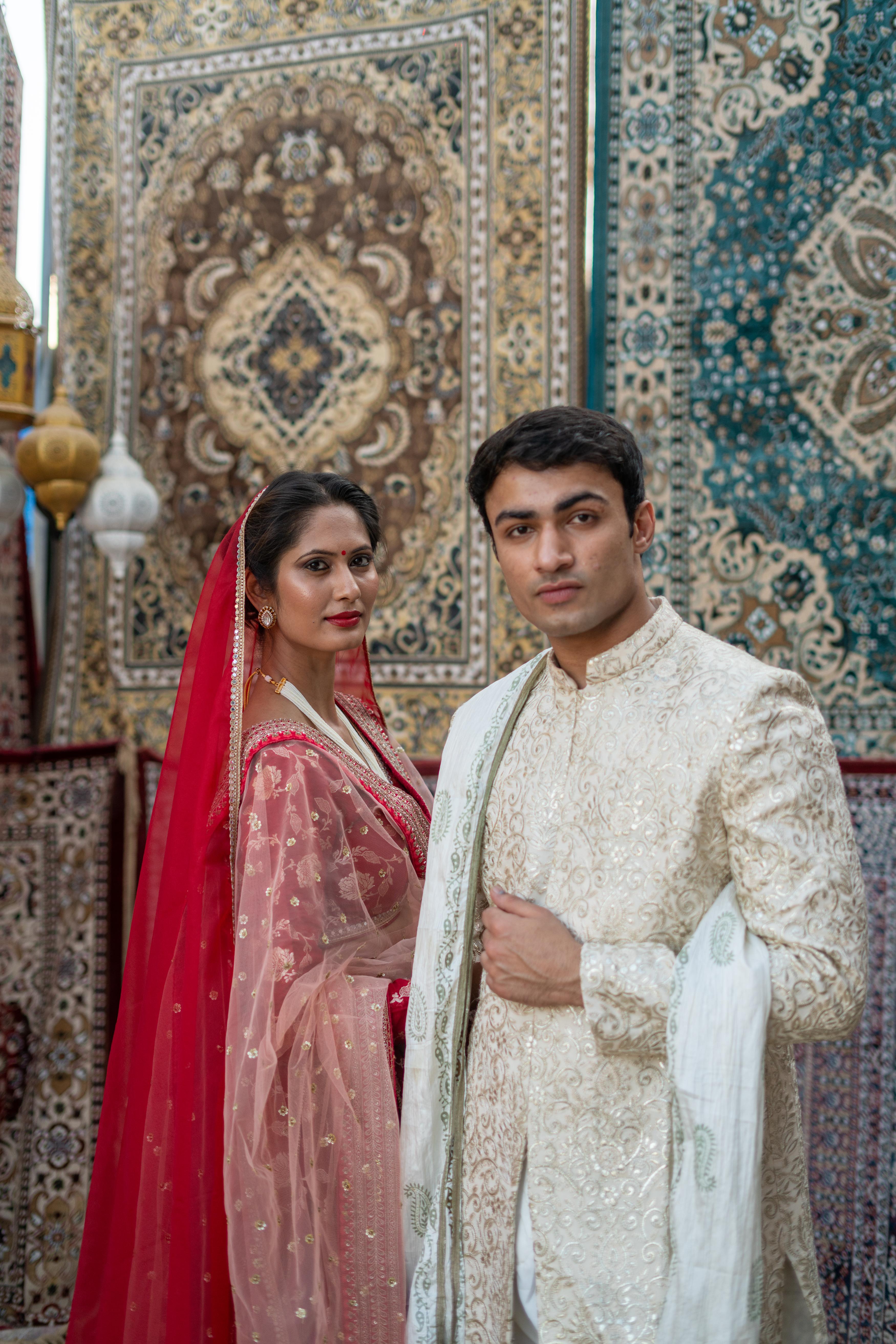 TCR Ivory Embroidered Sherwani with Dupatta!
