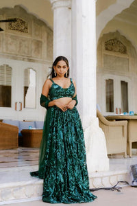 TCR Green Embellished Lehenga Set!