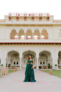 TCR Green Embellished Lehenga Set!