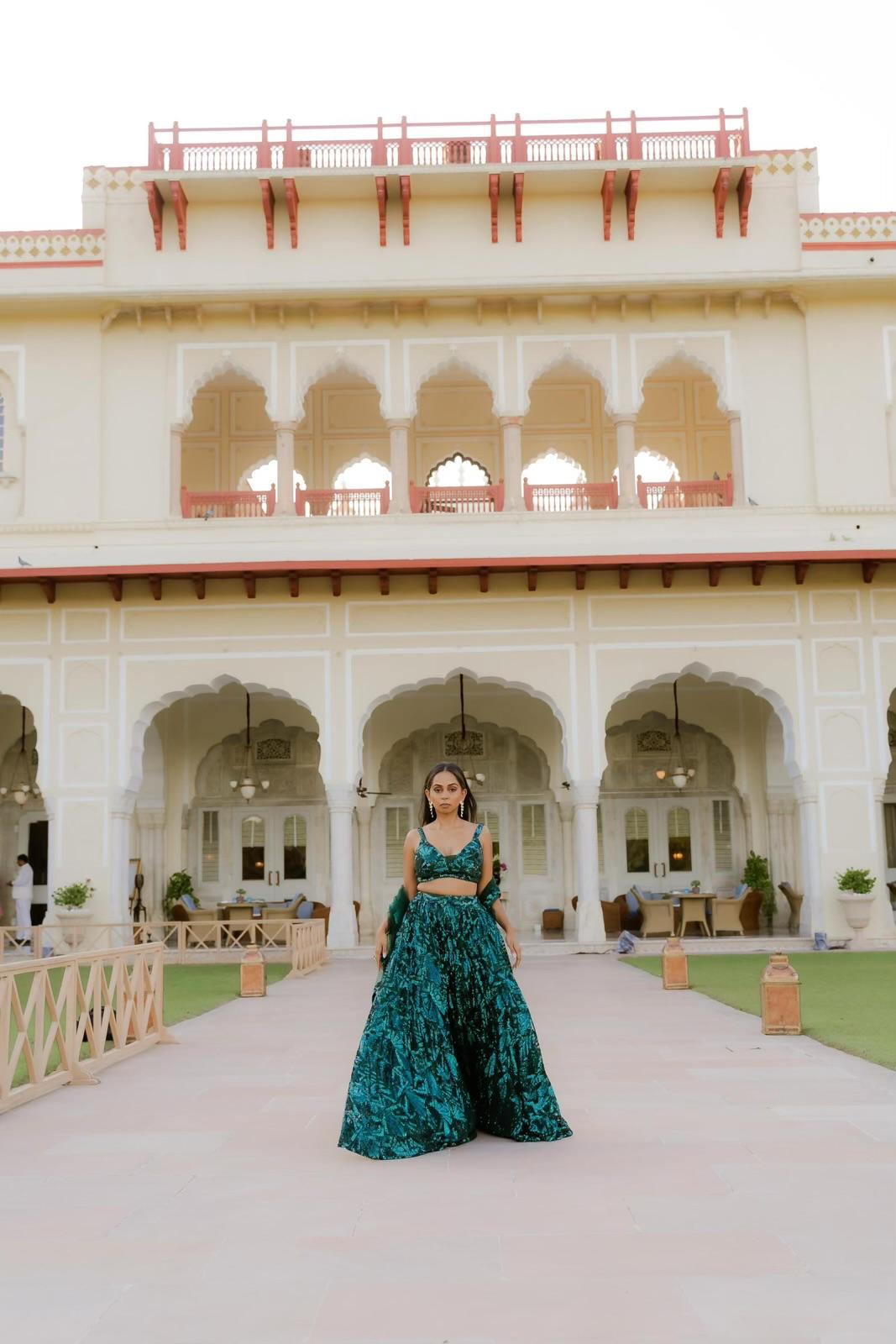 TCR Green Embellished Lehenga Set!