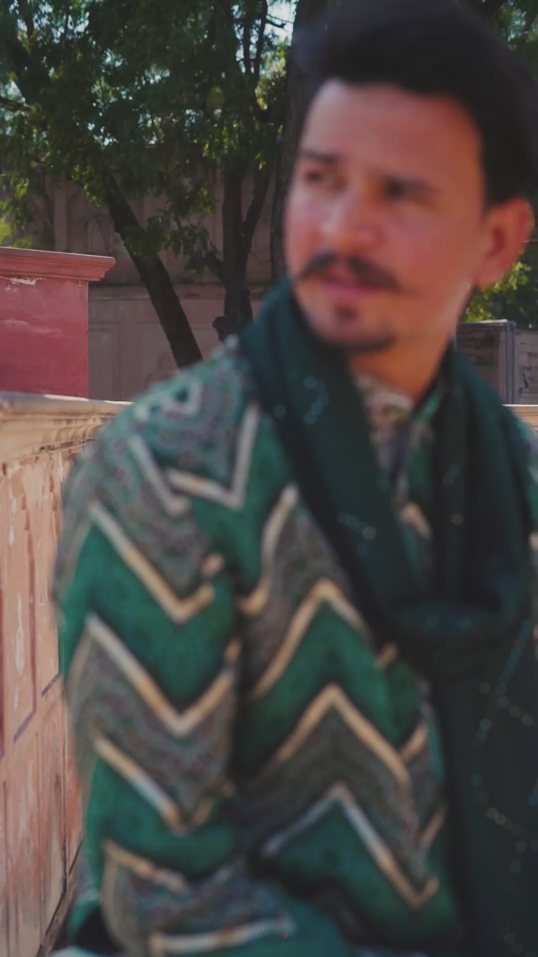 TCR Royal Emerald green chevron kurta set!