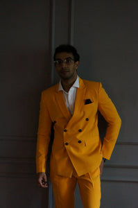 TCR Men Yellow Double Breasted Suit!