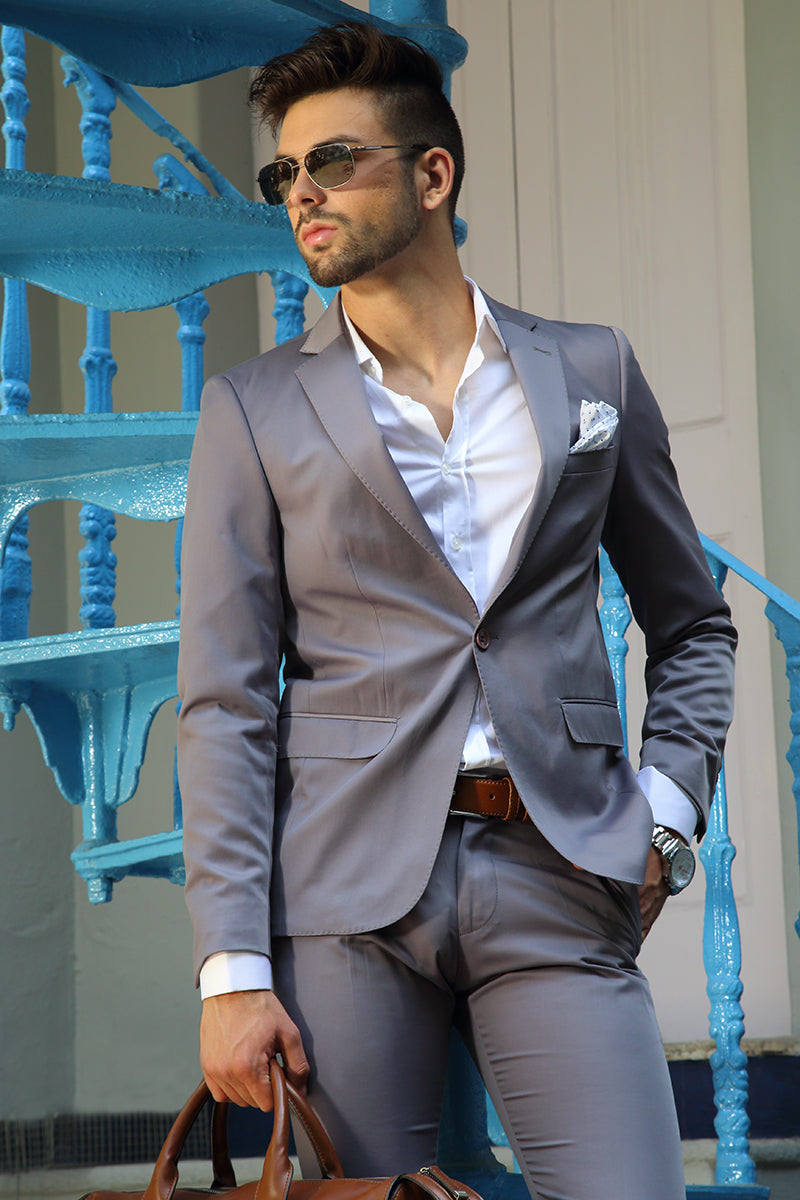 Polim Pier Grey One Button Suit!