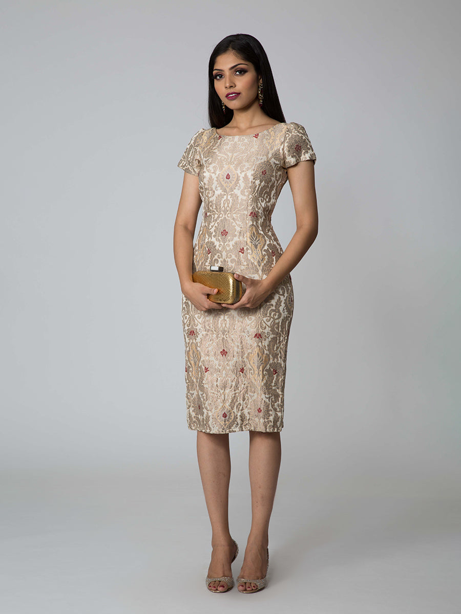 TCR Gold Brocade Cocktail Dress! TheClothingRental TCR Gold Brocade Cocktail Dress! TheClothingRental