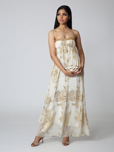 TCR Cream Grecian Foil Gown!