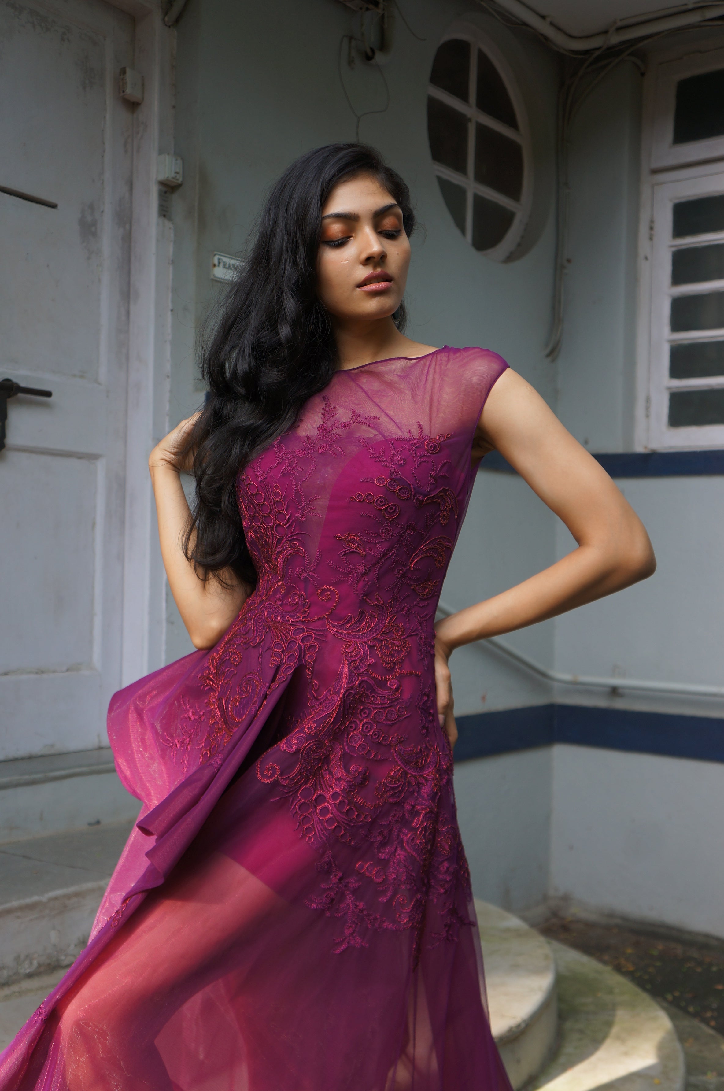 Saiid Kobeisy Purple Tulle Embellished Gown! TheClothingRental Saiid Kobeisy Purple Tulle Embellished Gown! TheClothingRental