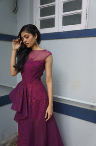 Saiid Kobeisy Purple Tulle Embellished Gown!